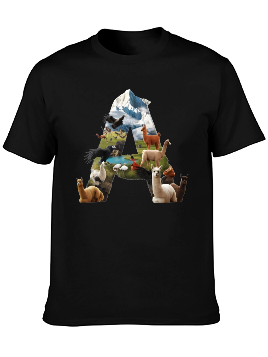 Llama Letter Graphic T-Shirt