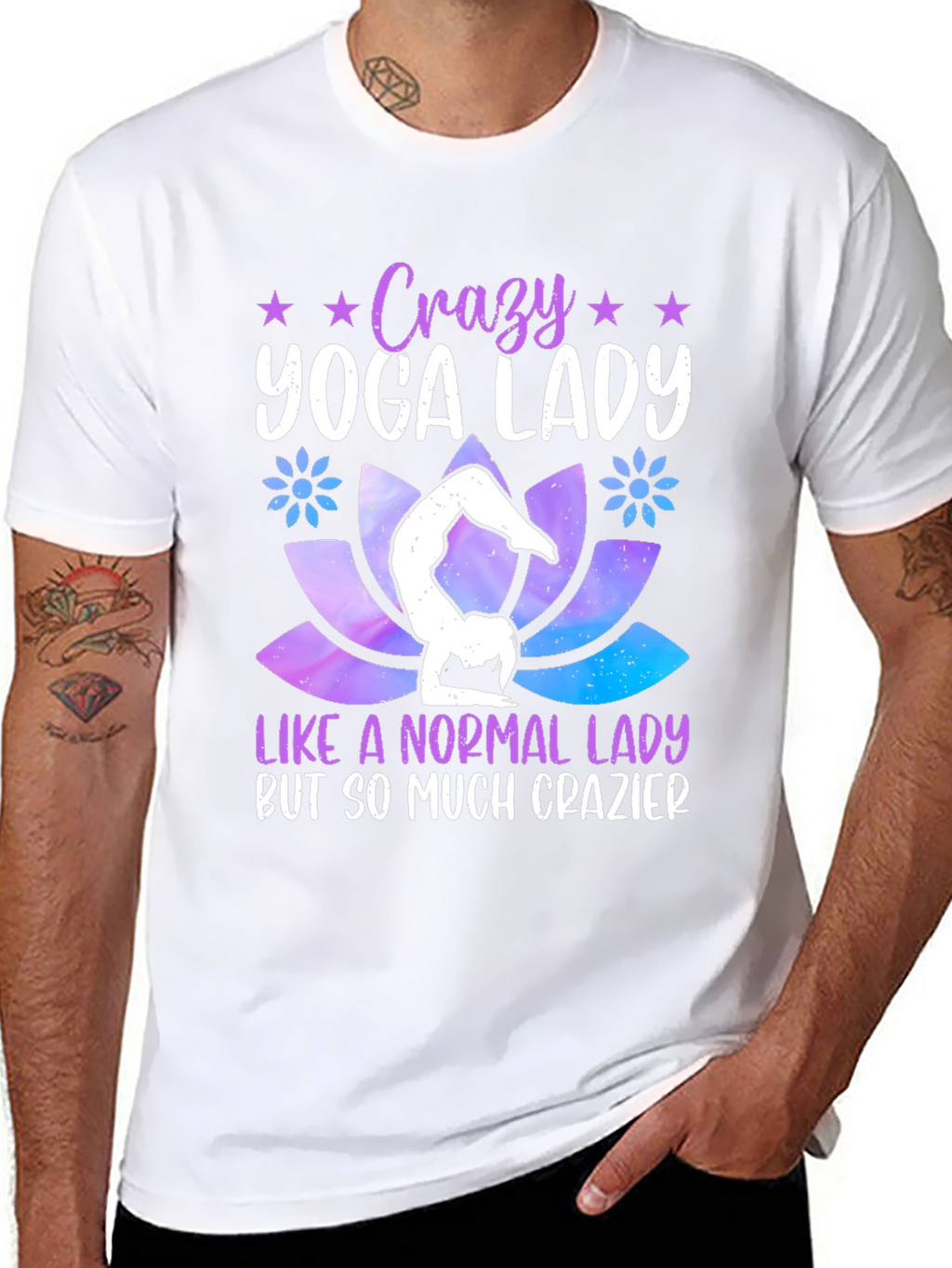 Crazy Yoga Lady Graphic T-Shirt