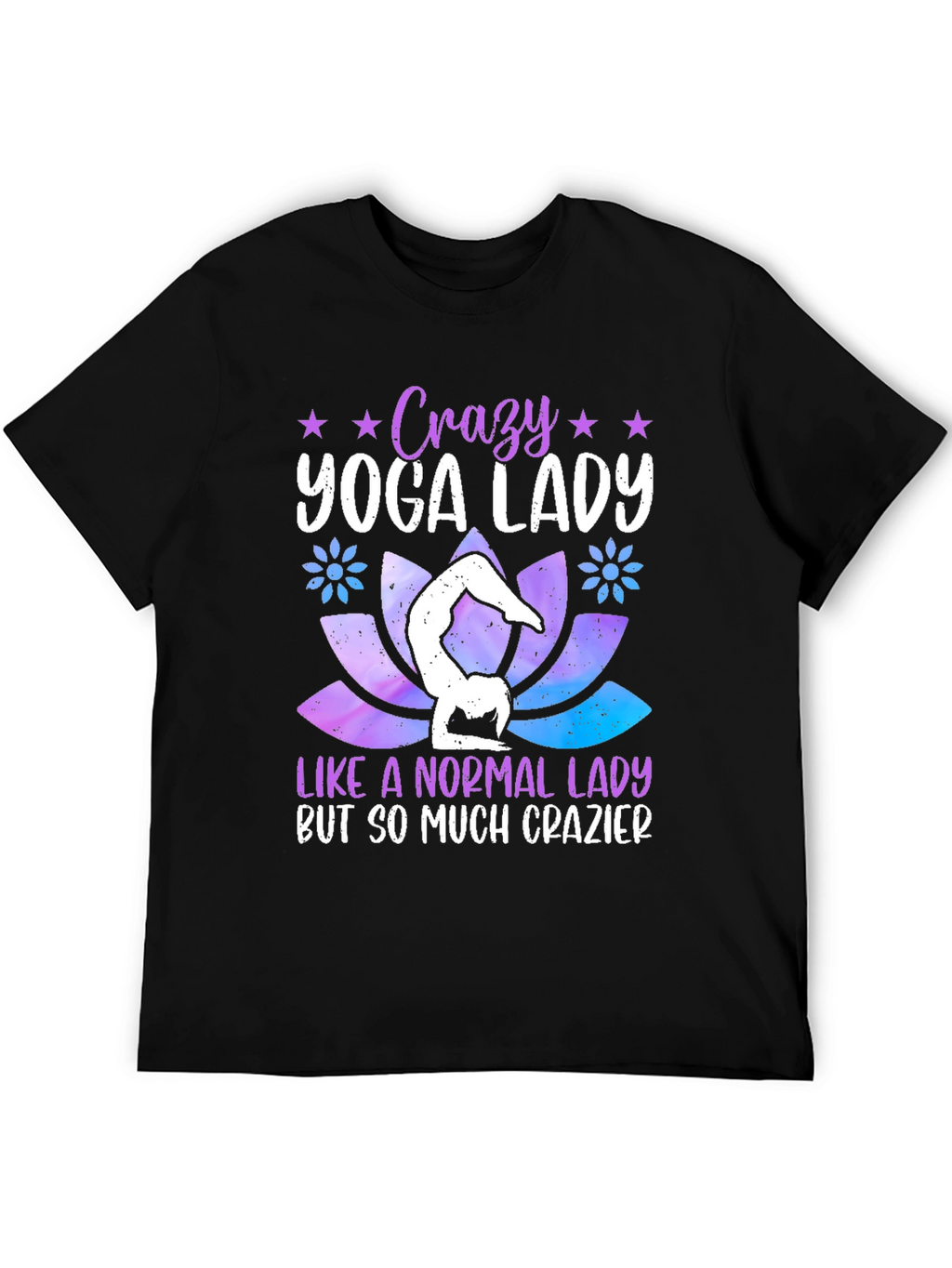 Crazy Yoga Lady Graphic T-Shirt