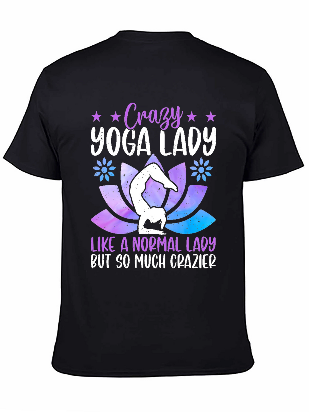 Crazy Yoga Lady Graphic T-Shirt