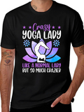 Crazy Yoga Lady Graphic T-Shirt