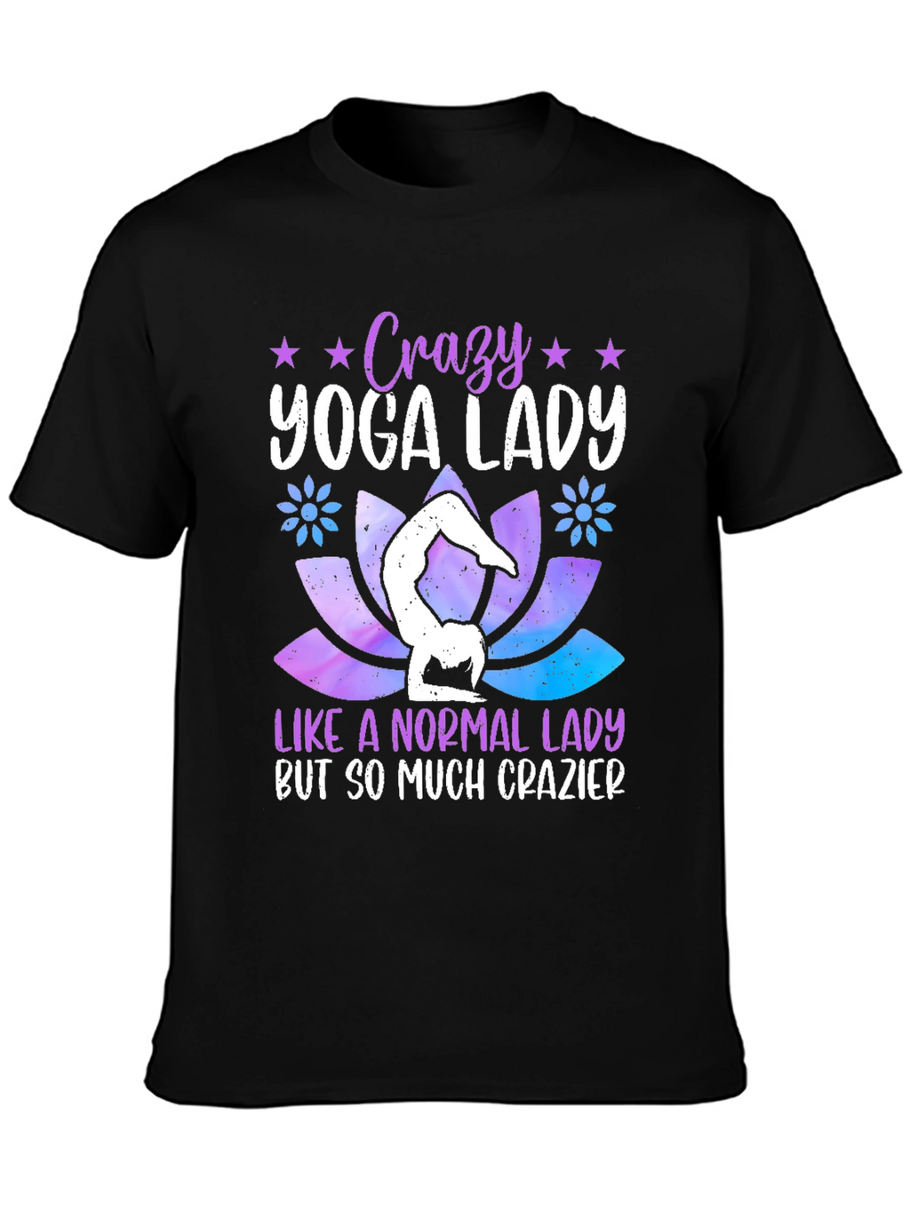 Crazy Yoga Lady Graphic T-Shirt