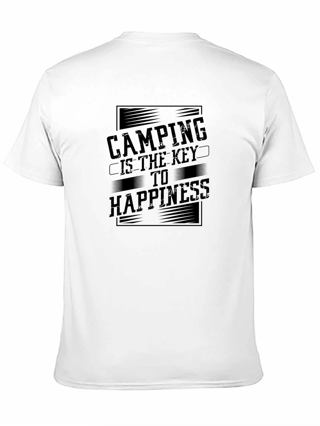 Camping is the Key to Happiness Black T-Shirt