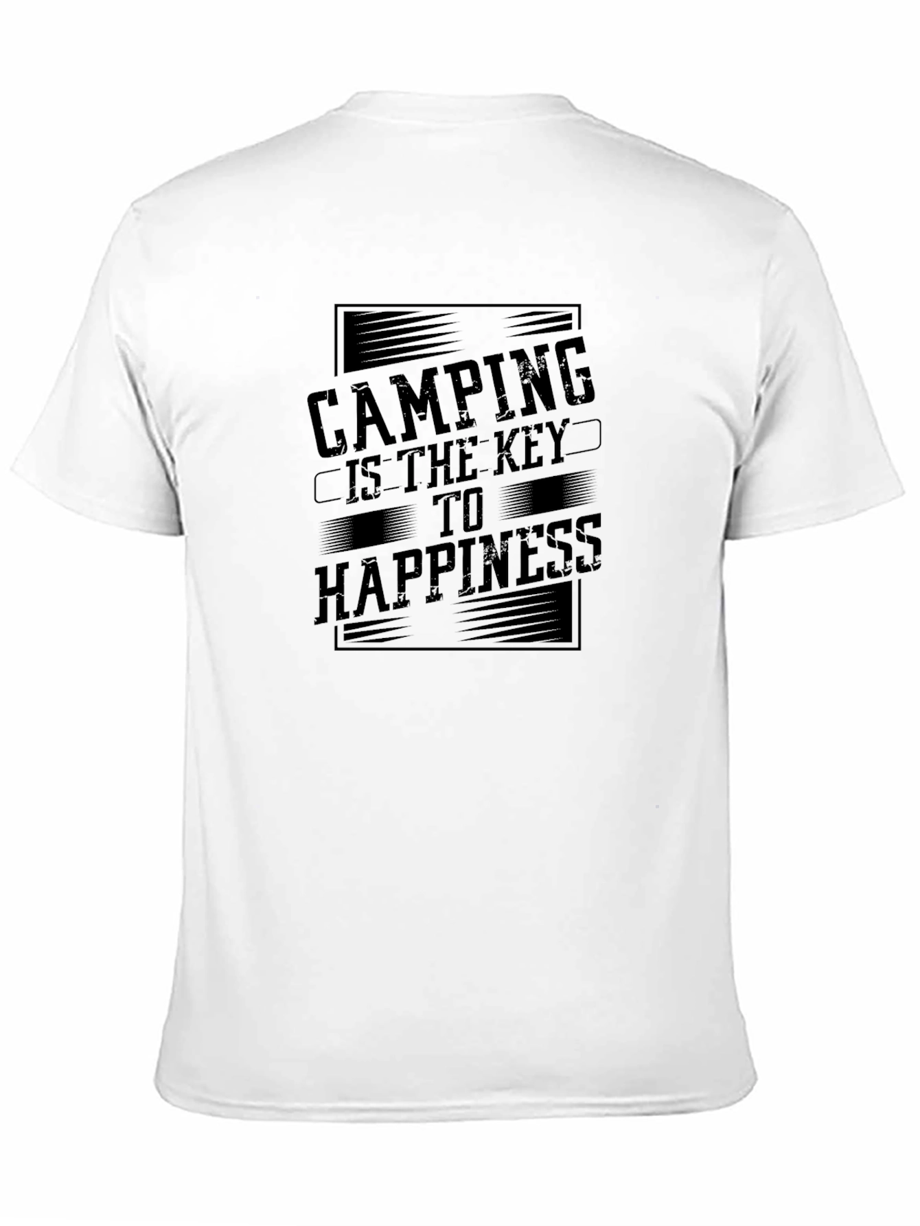 Camping is the Key to Happiness Black T-Shirt