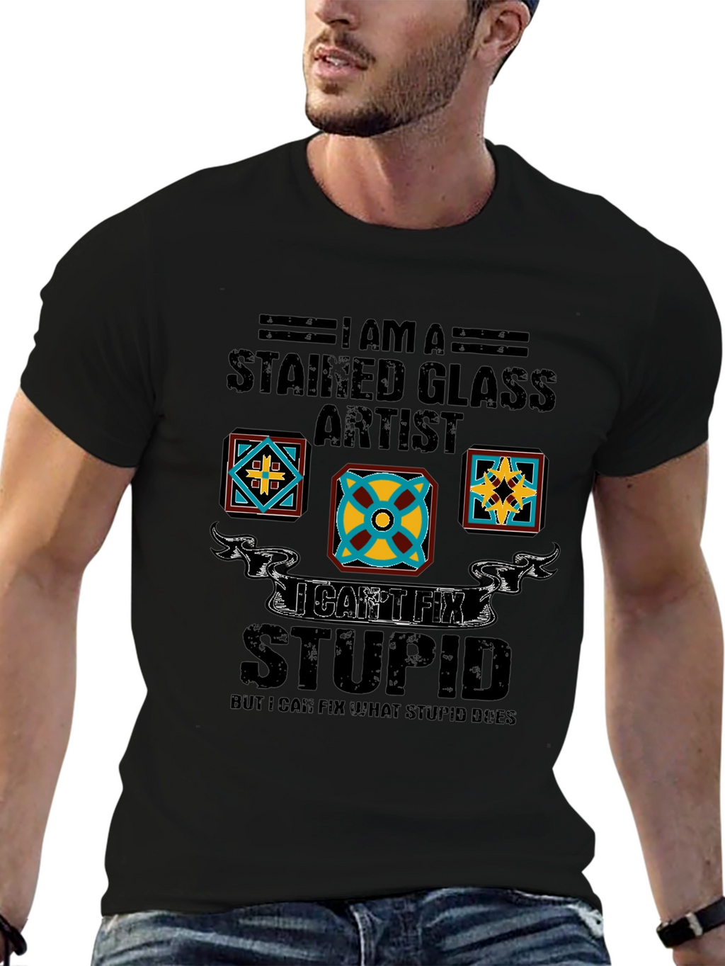 Stained Glass Artist Humor Tee