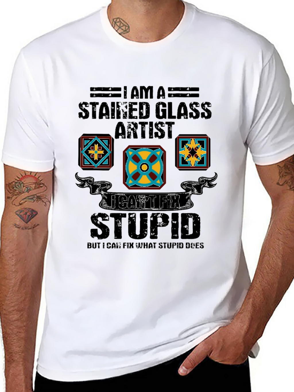 Stained Glass Artist Humor Tee
