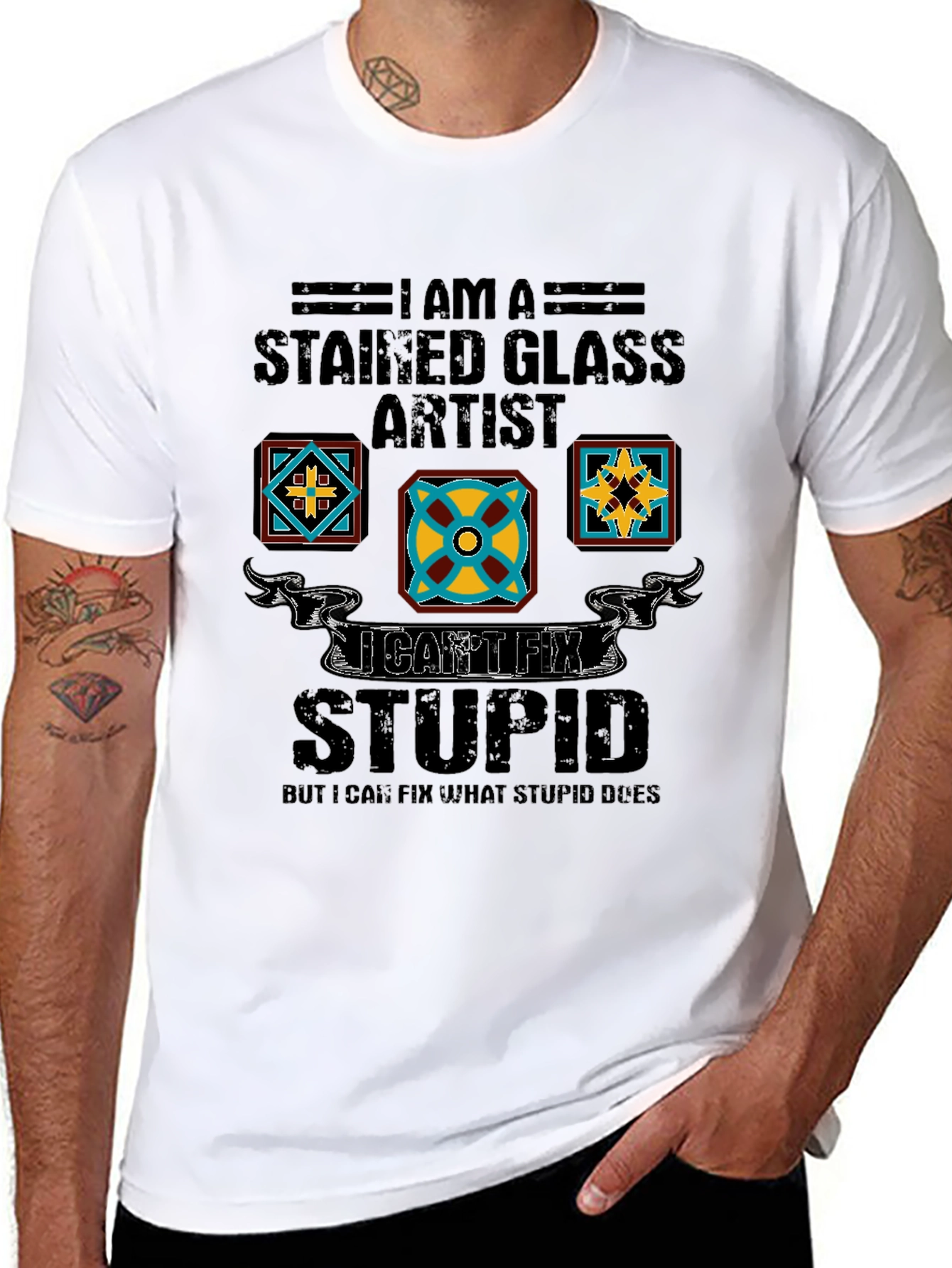 Stained Glass Artist Humor Tee