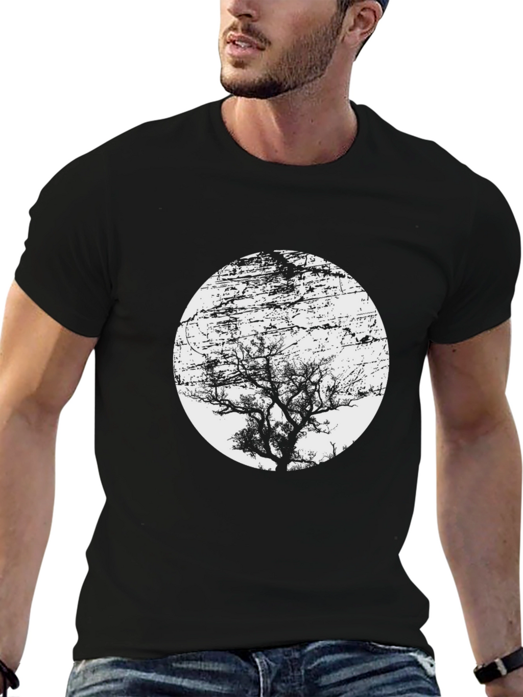 Black Tree Silhouette Graphic Tee