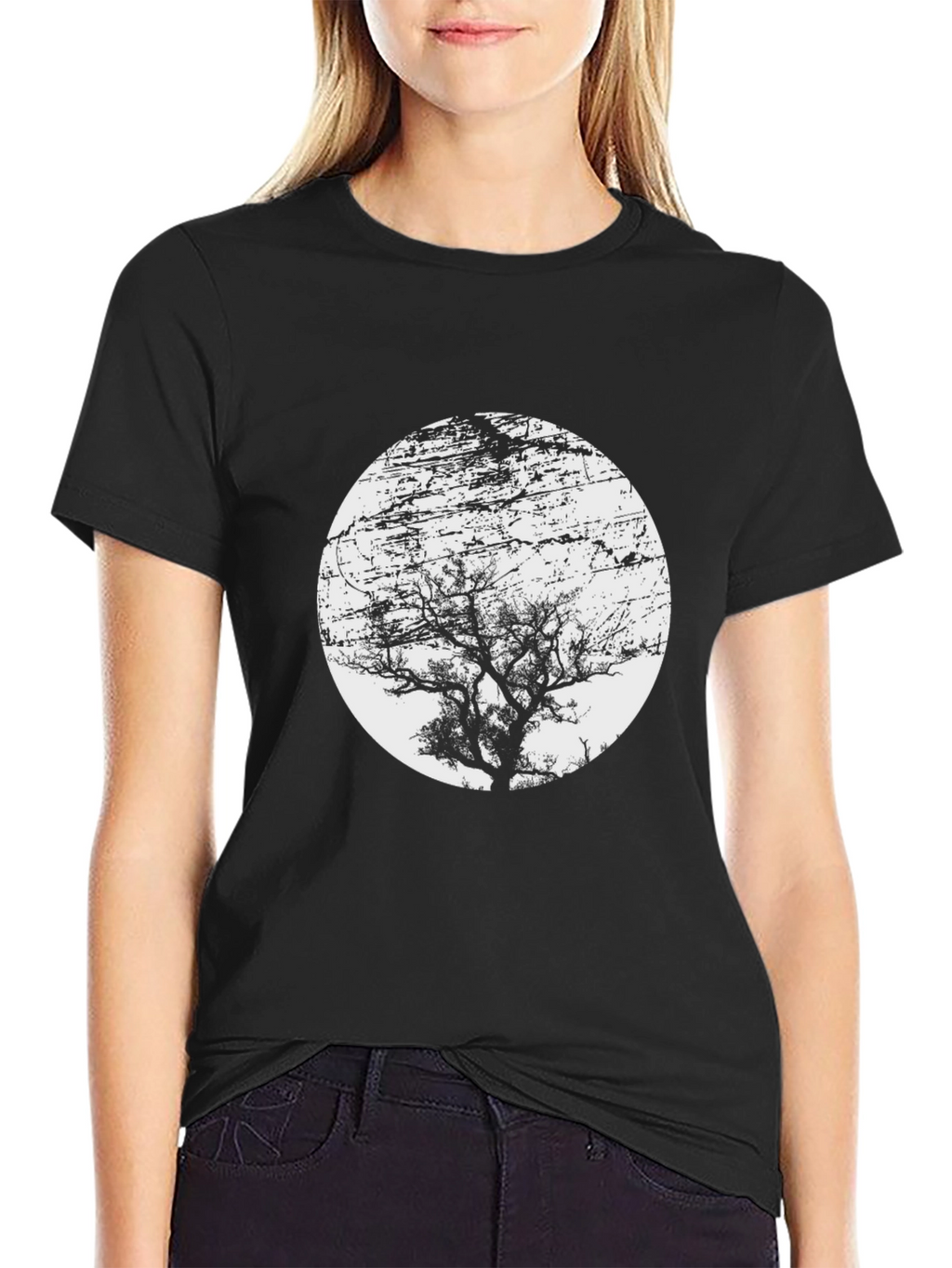 Black Tree Silhouette Graphic Tee