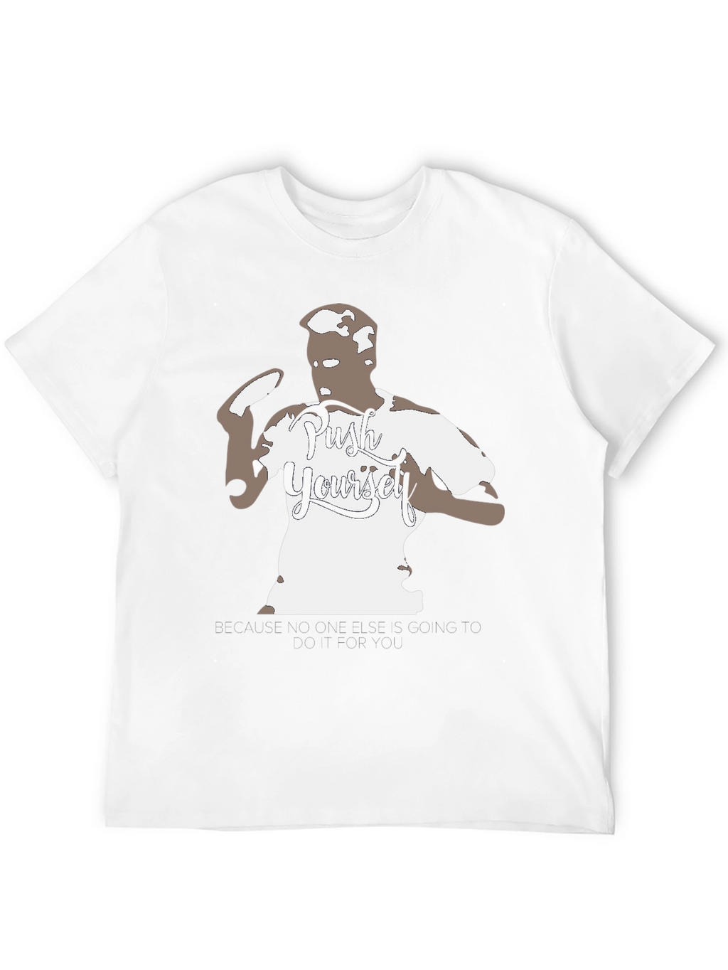 Push Yourself Black Graphic Tee