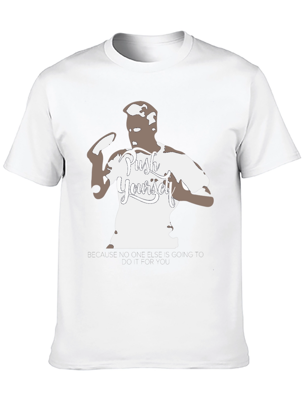 Push Yourself Black Graphic Tee