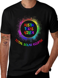 Austin Texas 4/28/24 Total Solar Eclipse Rainbow T-Shirt