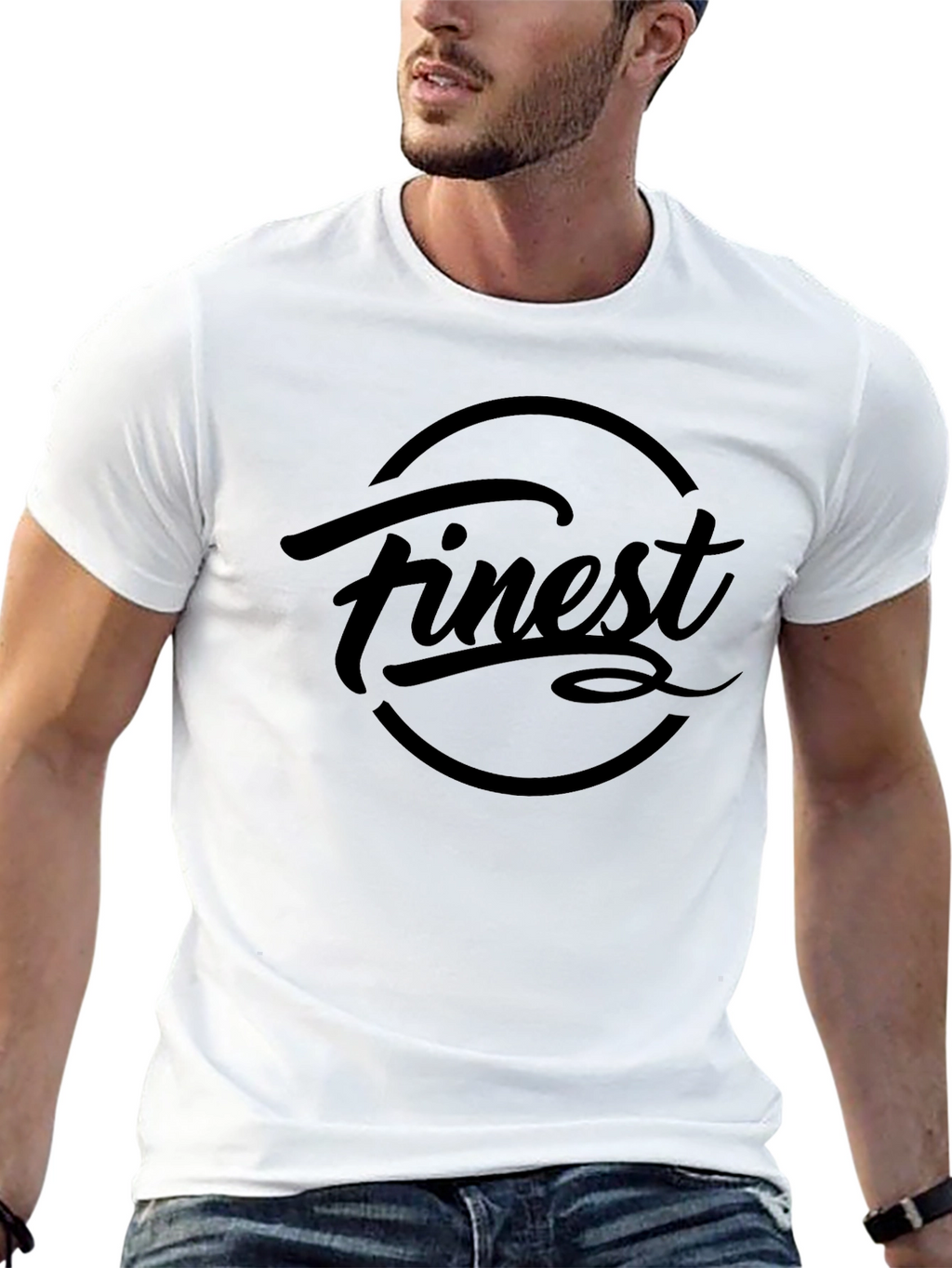 Finest Black Graphic T-Shirt - Casual Style