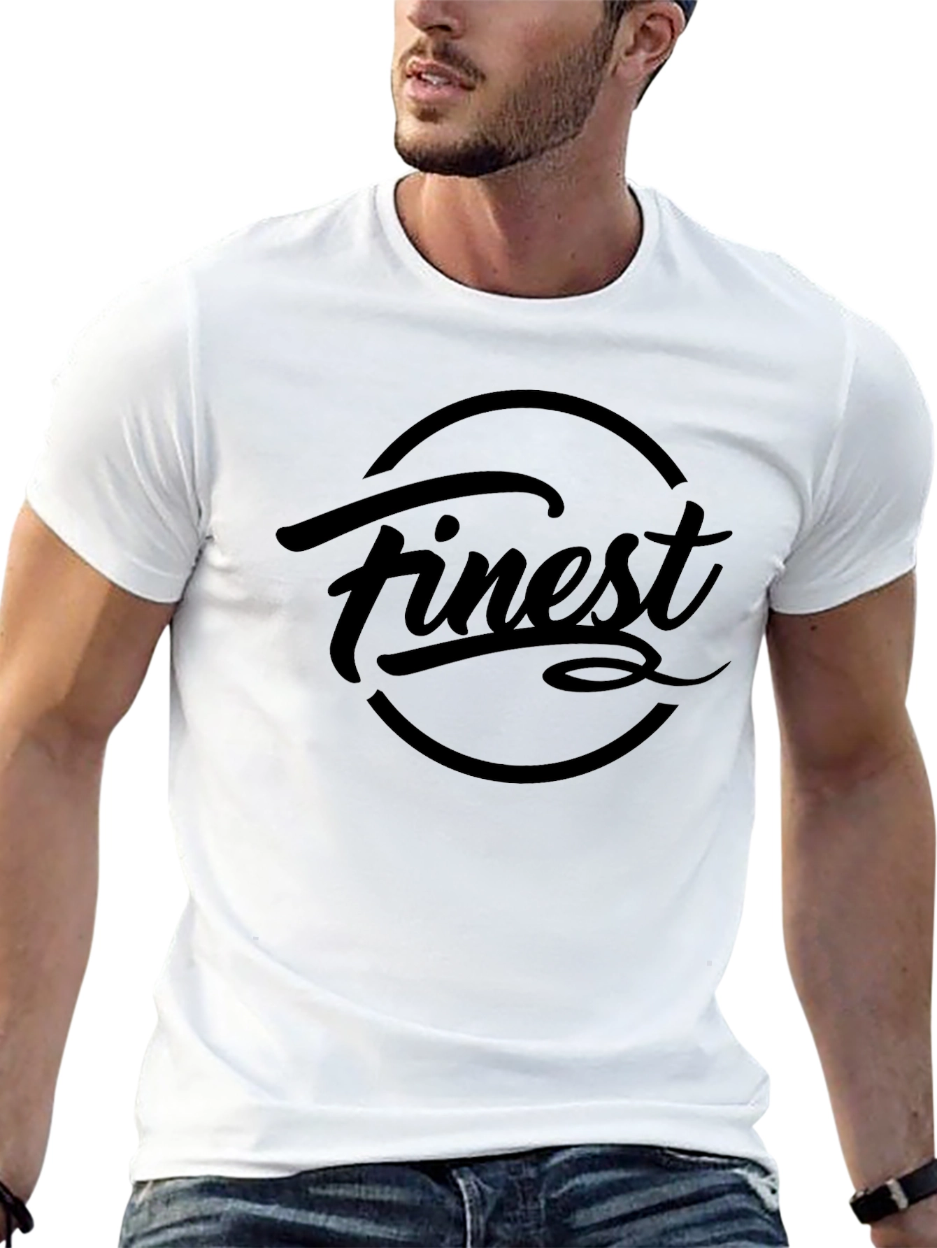 Finest Black Graphic T-Shirt - Casual Style