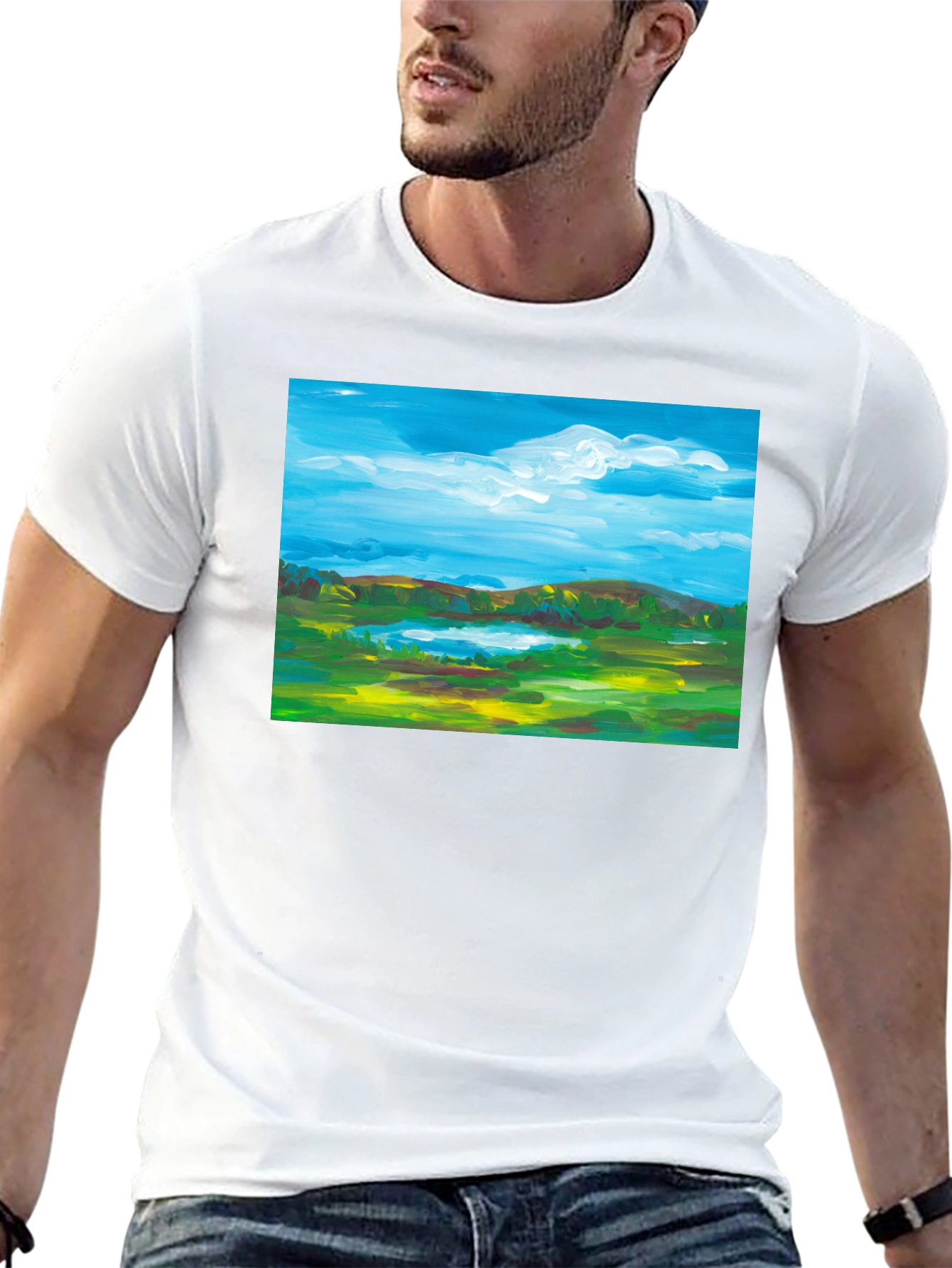 Landscape Painting Graphic T-Shirt