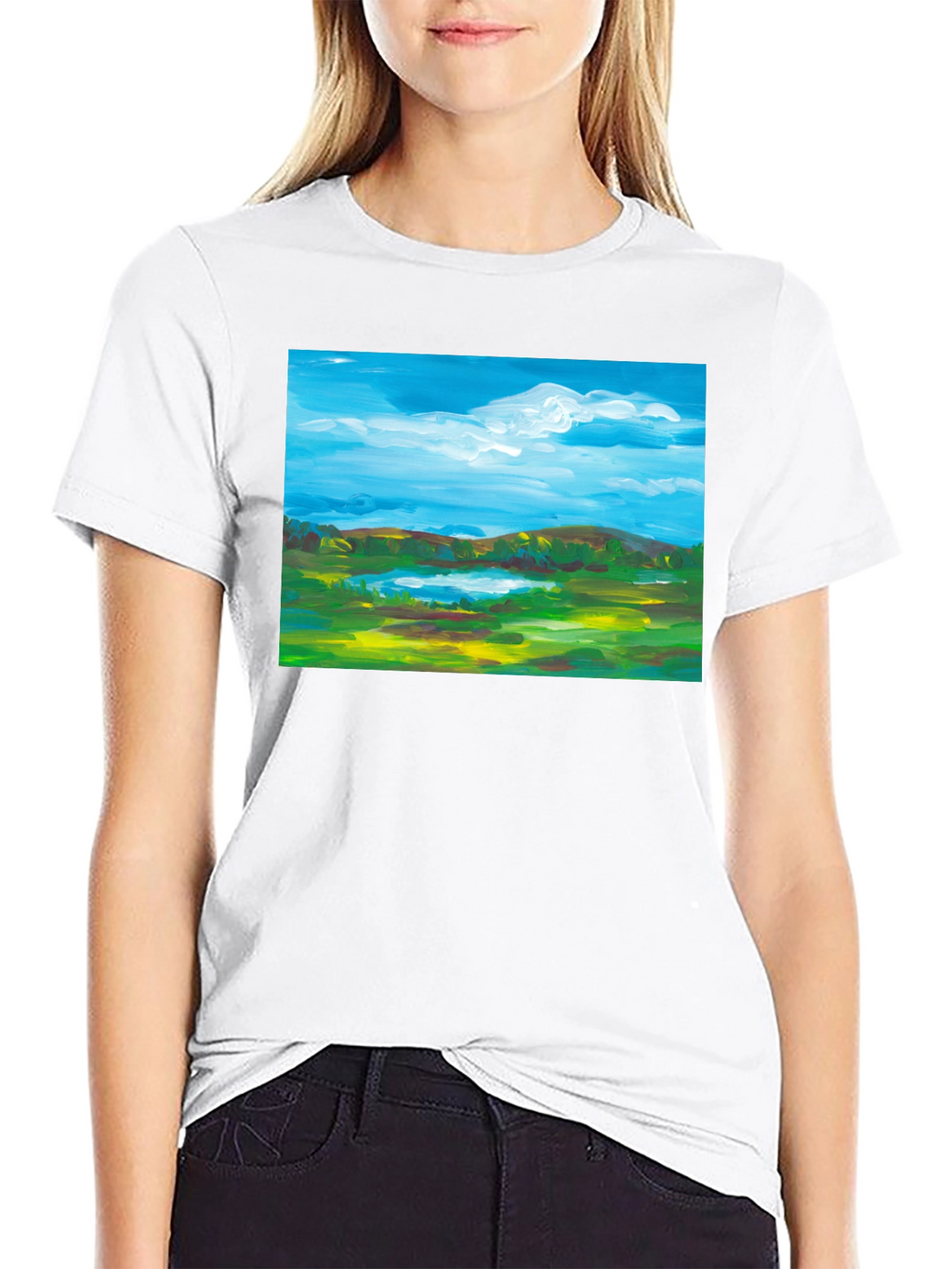 Landscape Painting Graphic T-Shirt