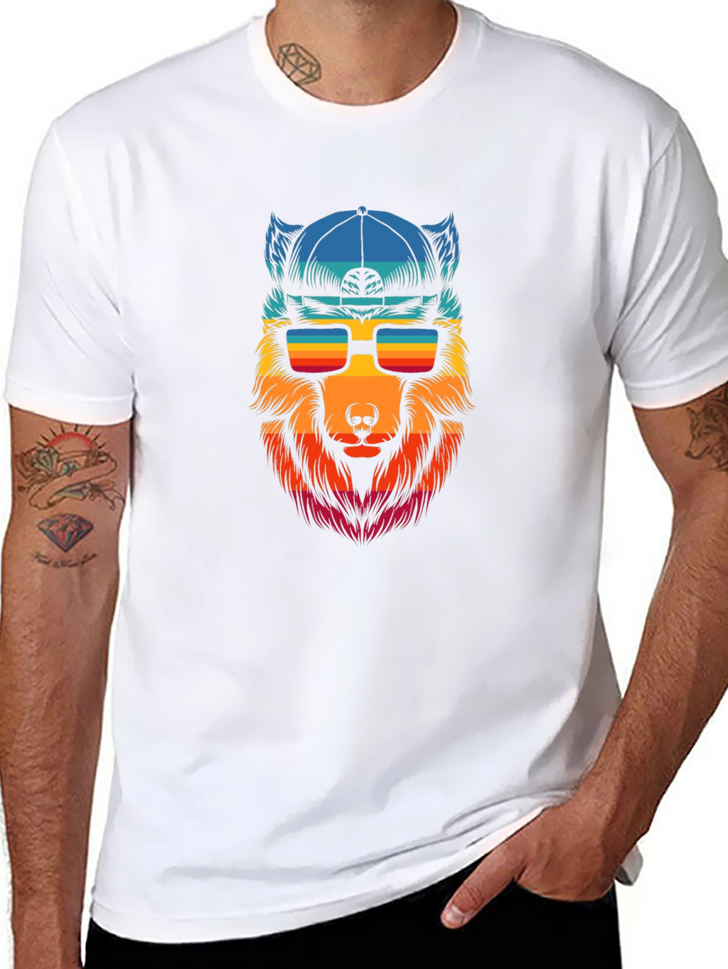 Cool Wolf Graphic Tee - Black T-Shirt