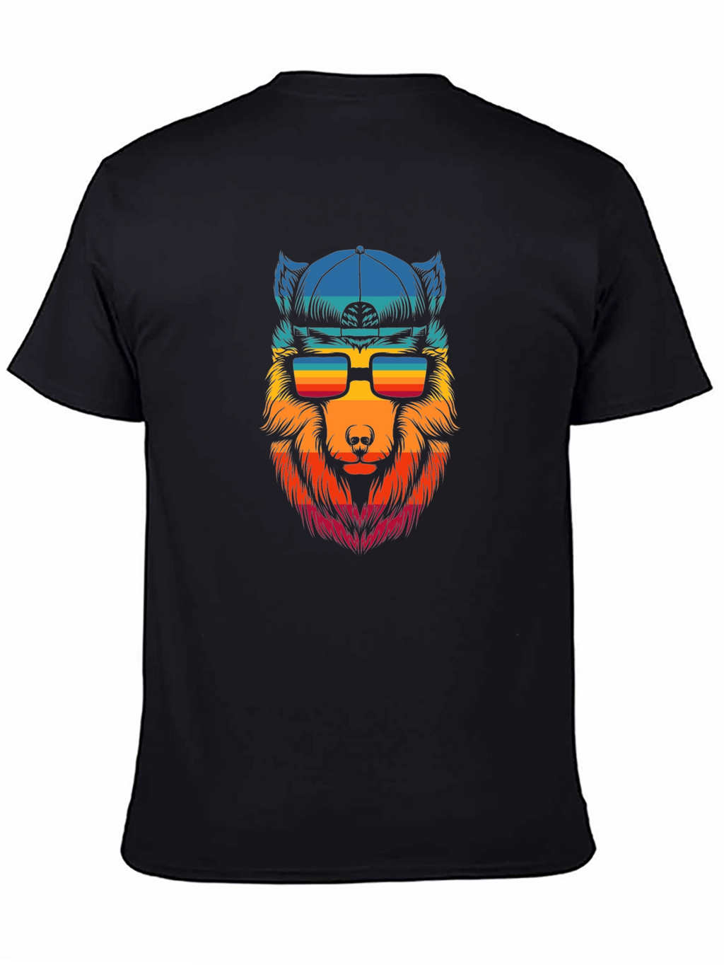 Cool Wolf Graphic Tee - Black T-Shirt