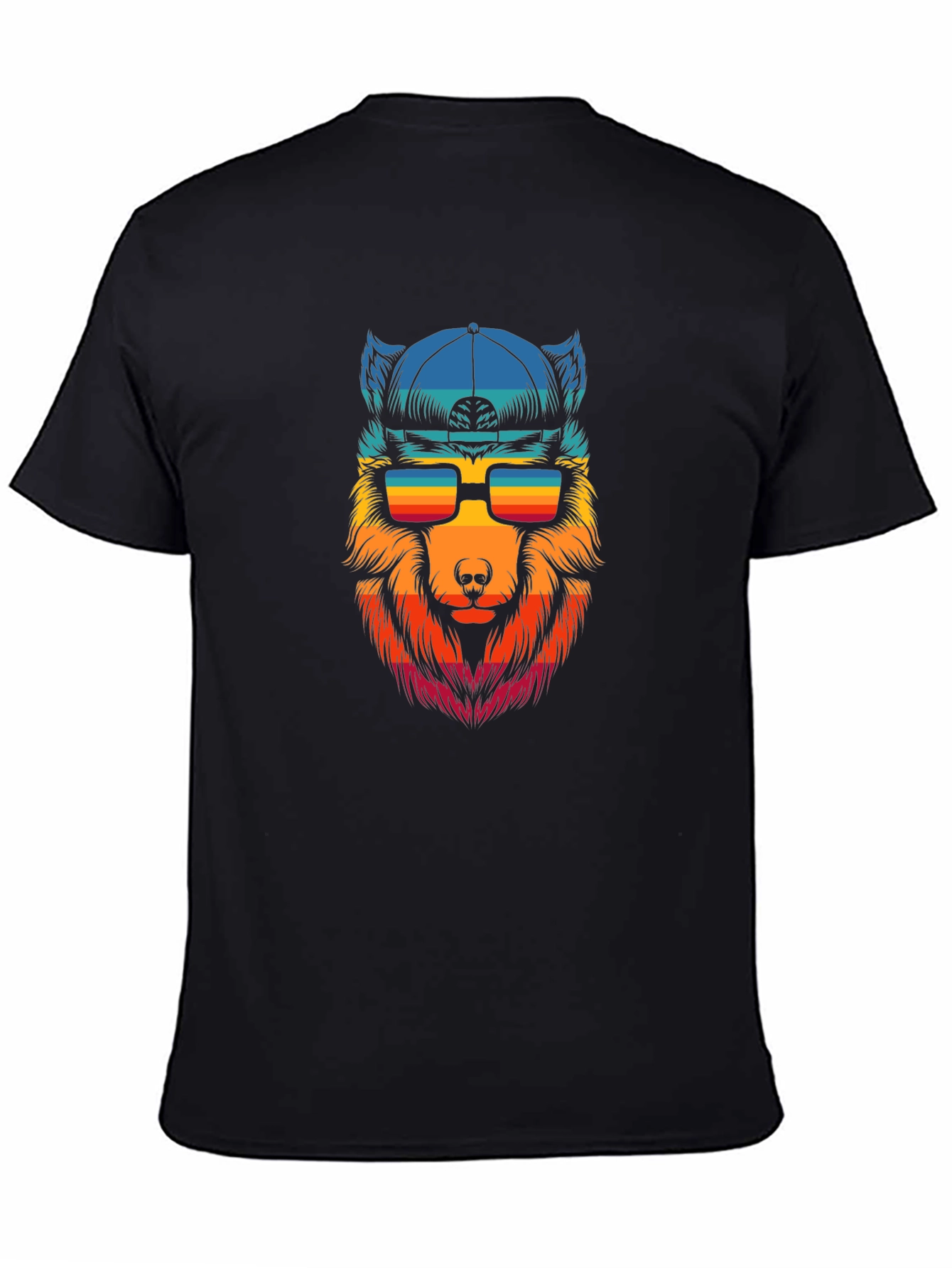 Cool Wolf Graphic Tee - Black T-Shirt