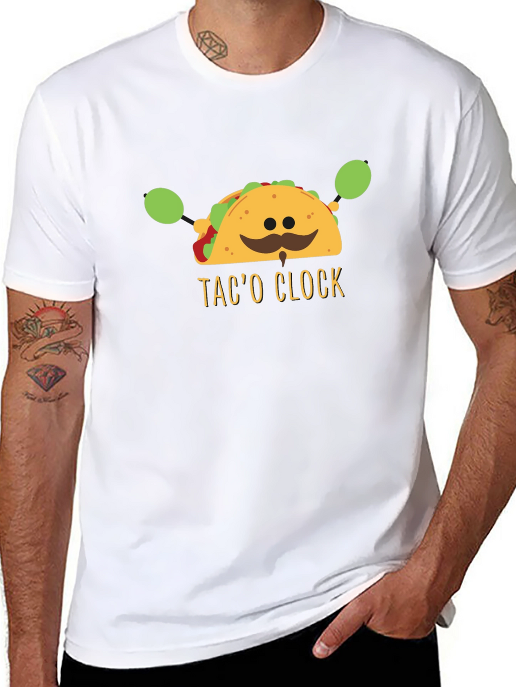 Taco Clock Graphic Tee - Funny Food T-Shirt
