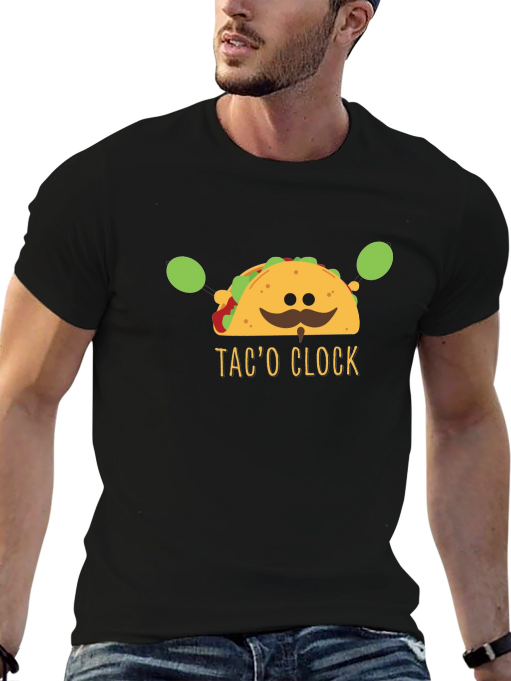 Taco Clock Graphic Tee - Funny Food T-Shirt