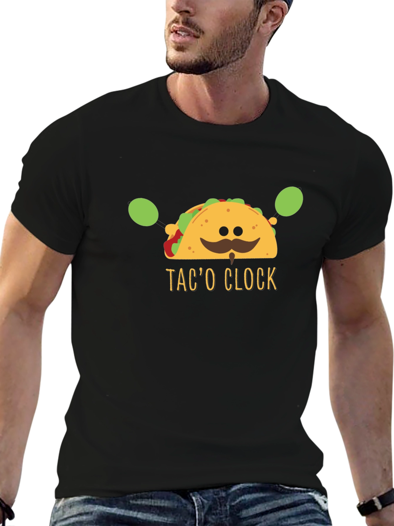 Taco Clock Graphic Tee - Funny Food T-Shirt
