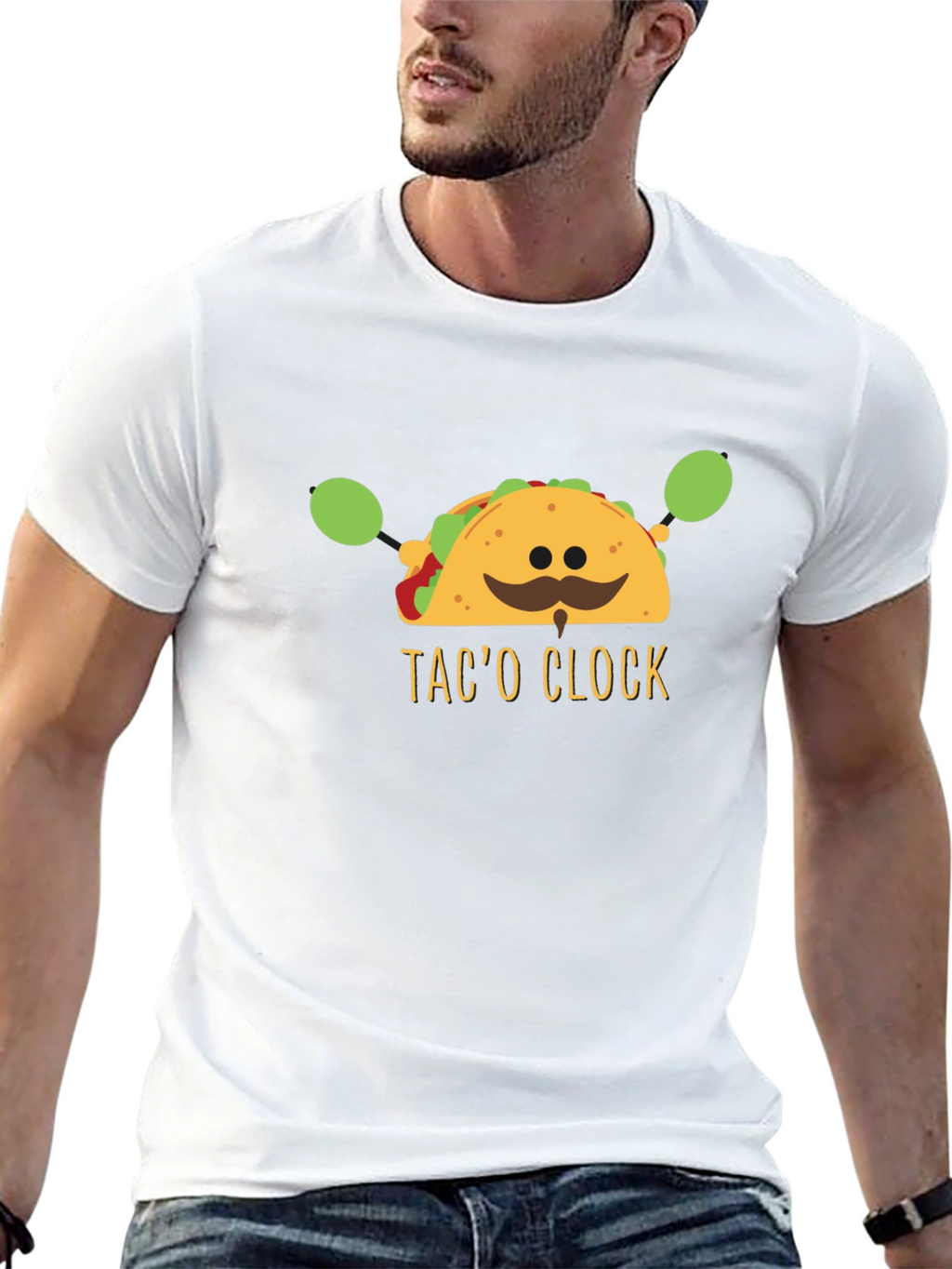 Taco Clock Graphic Tee - Funny Food T-Shirt