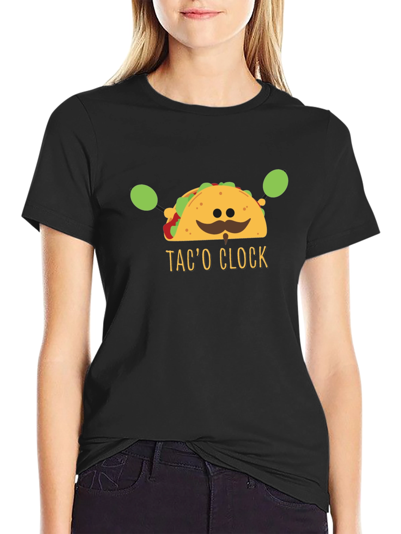 Taco Clock Graphic Tee - Funny Food T-Shirt
