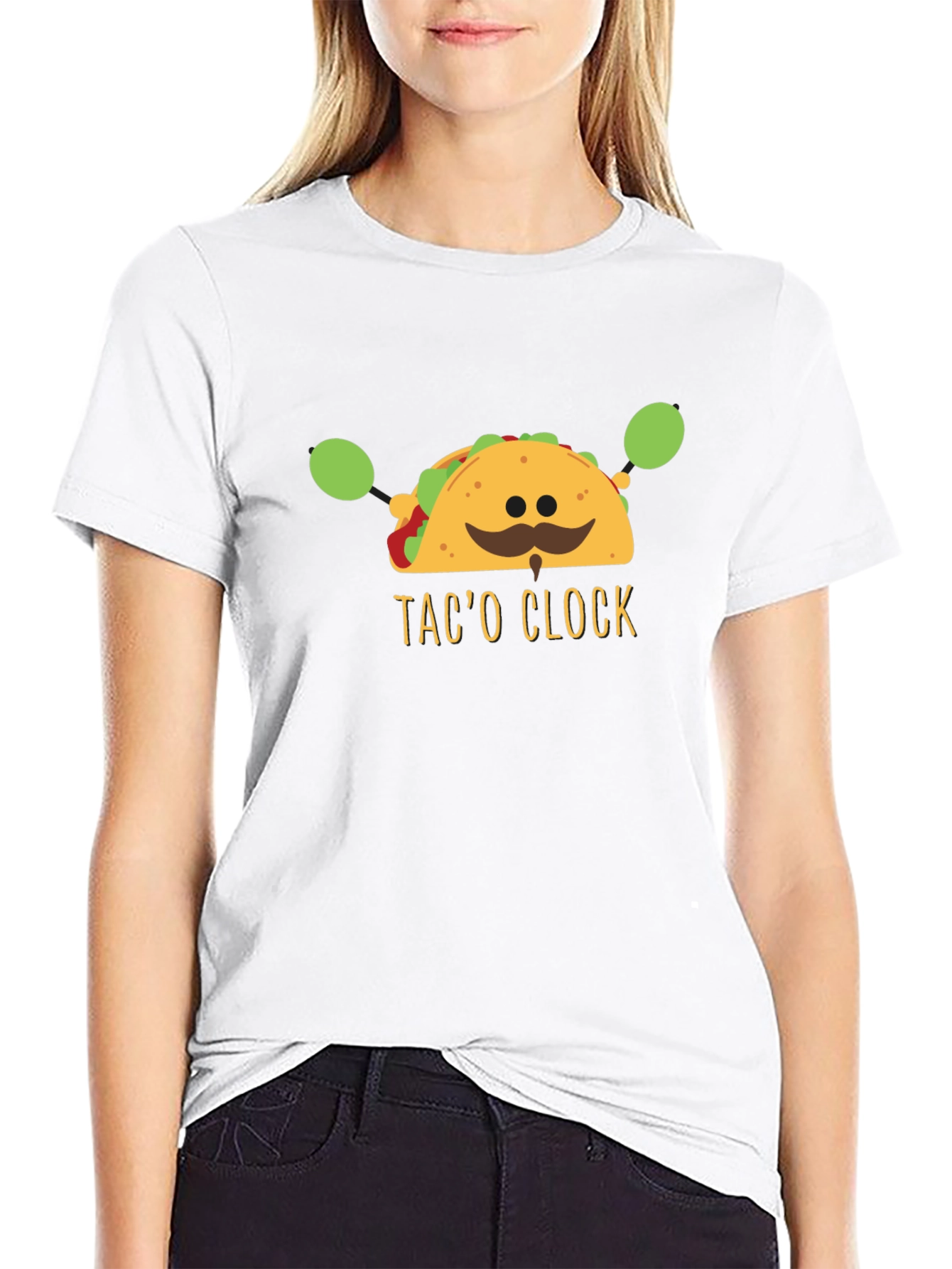 Taco Clock Graphic Tee - Funny Food T-Shirt