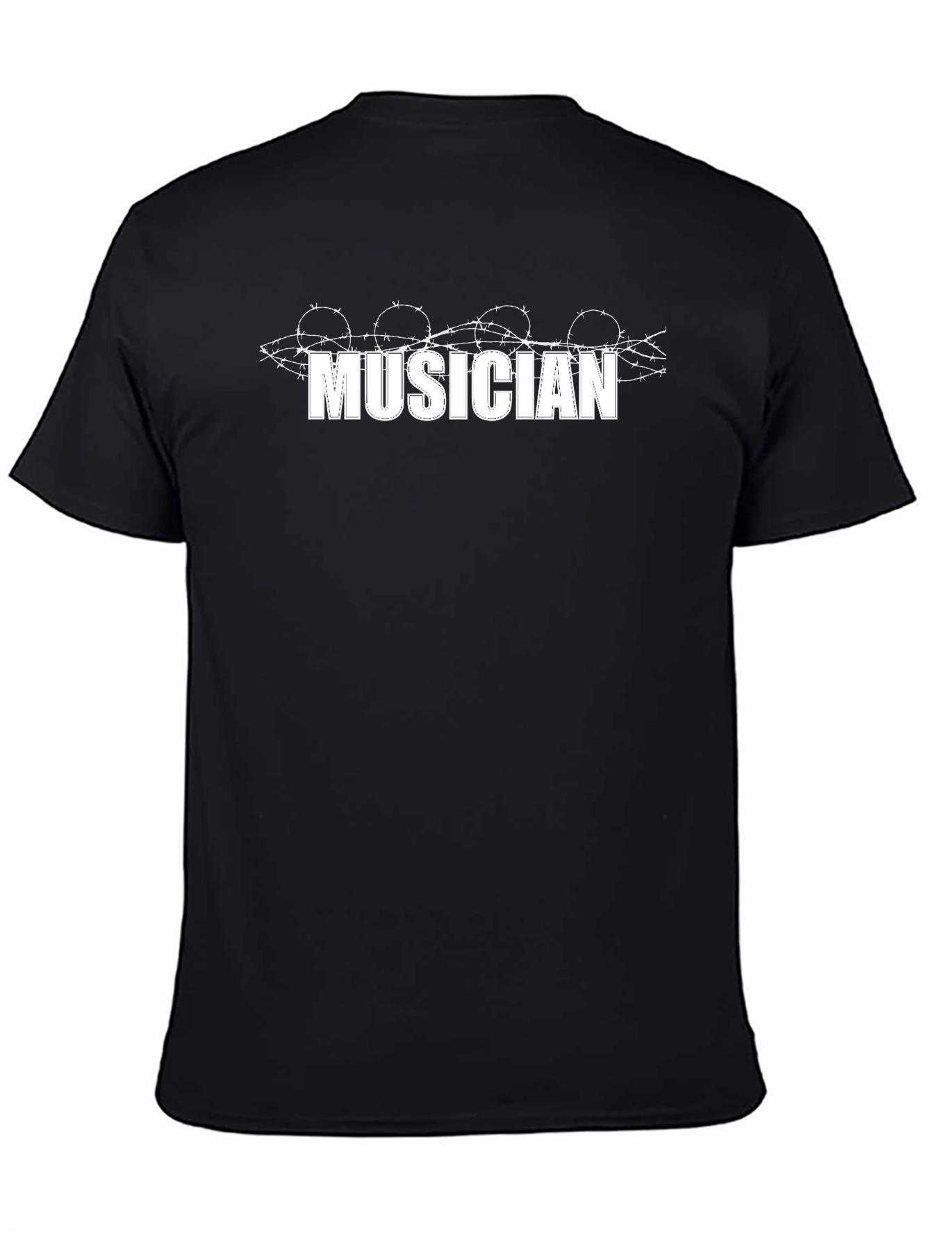 Musician Graphic Black T-Shirt - Trendy Music Lover Tee