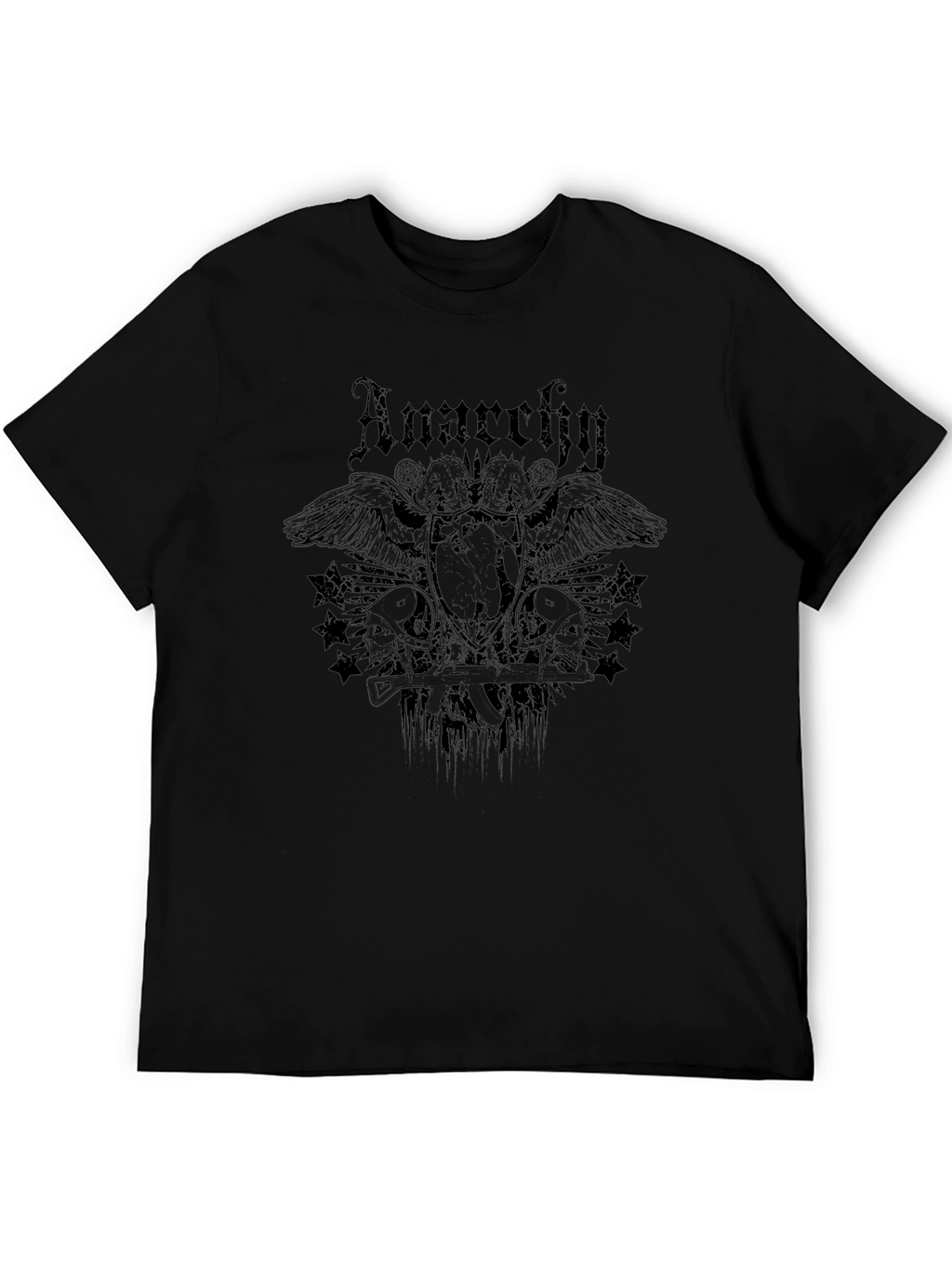 Anarchy Graphic Print Black T-Shirt