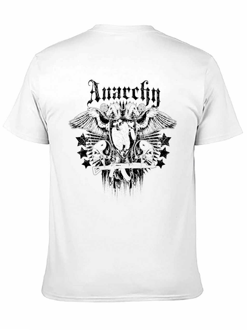 Anarchy Graphic Print Black T-Shirt