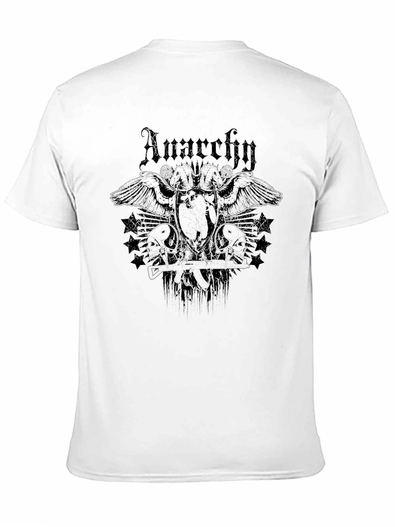 Anarchy Graphic Print Black T-Shirt