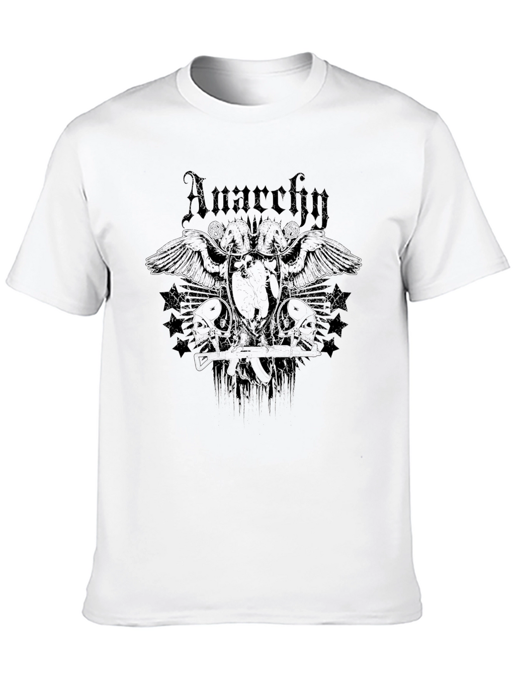 Anarchy Graphic Print Black T-Shirt