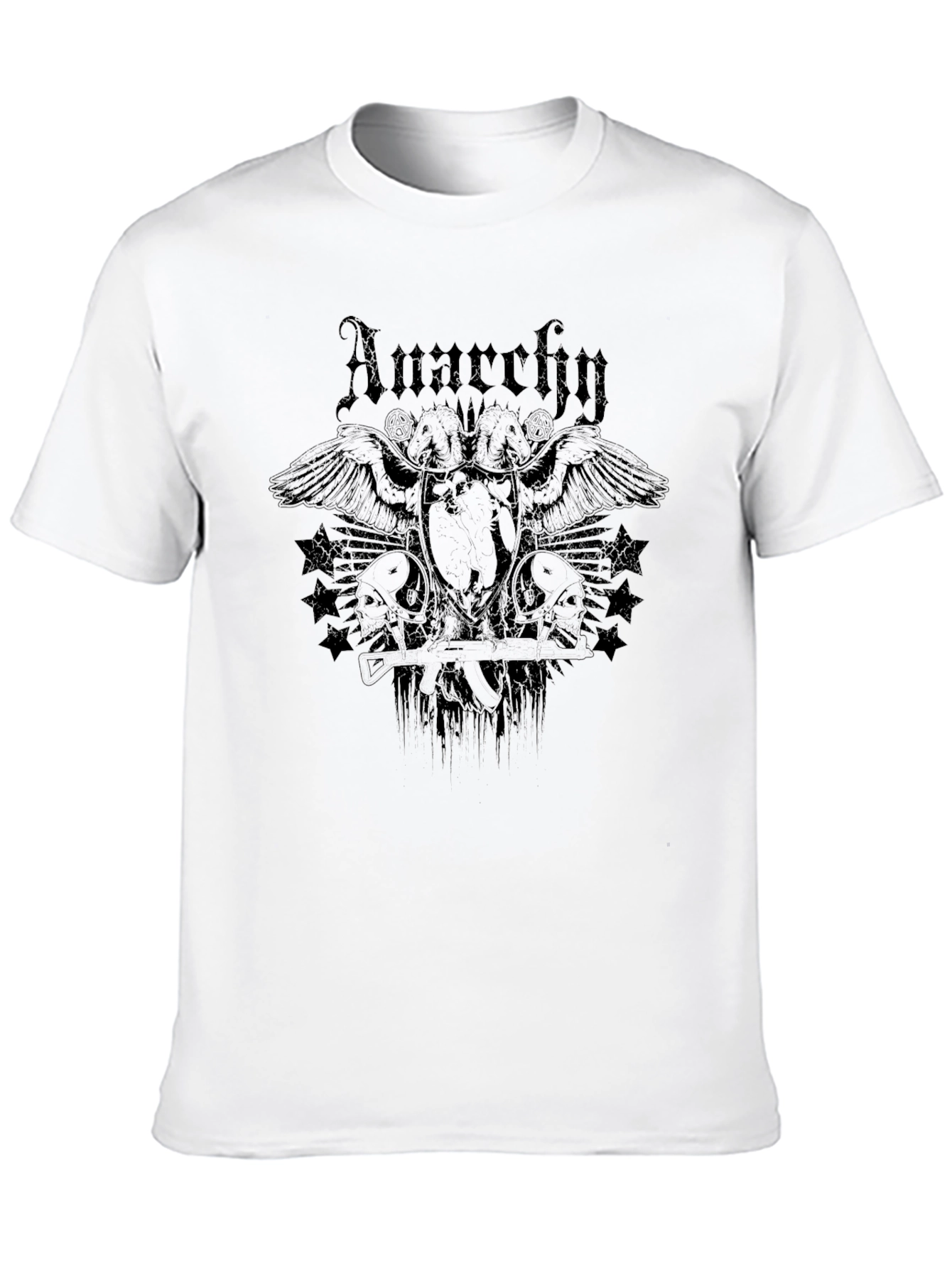 Anarchy Graphic Print Black T-Shirt