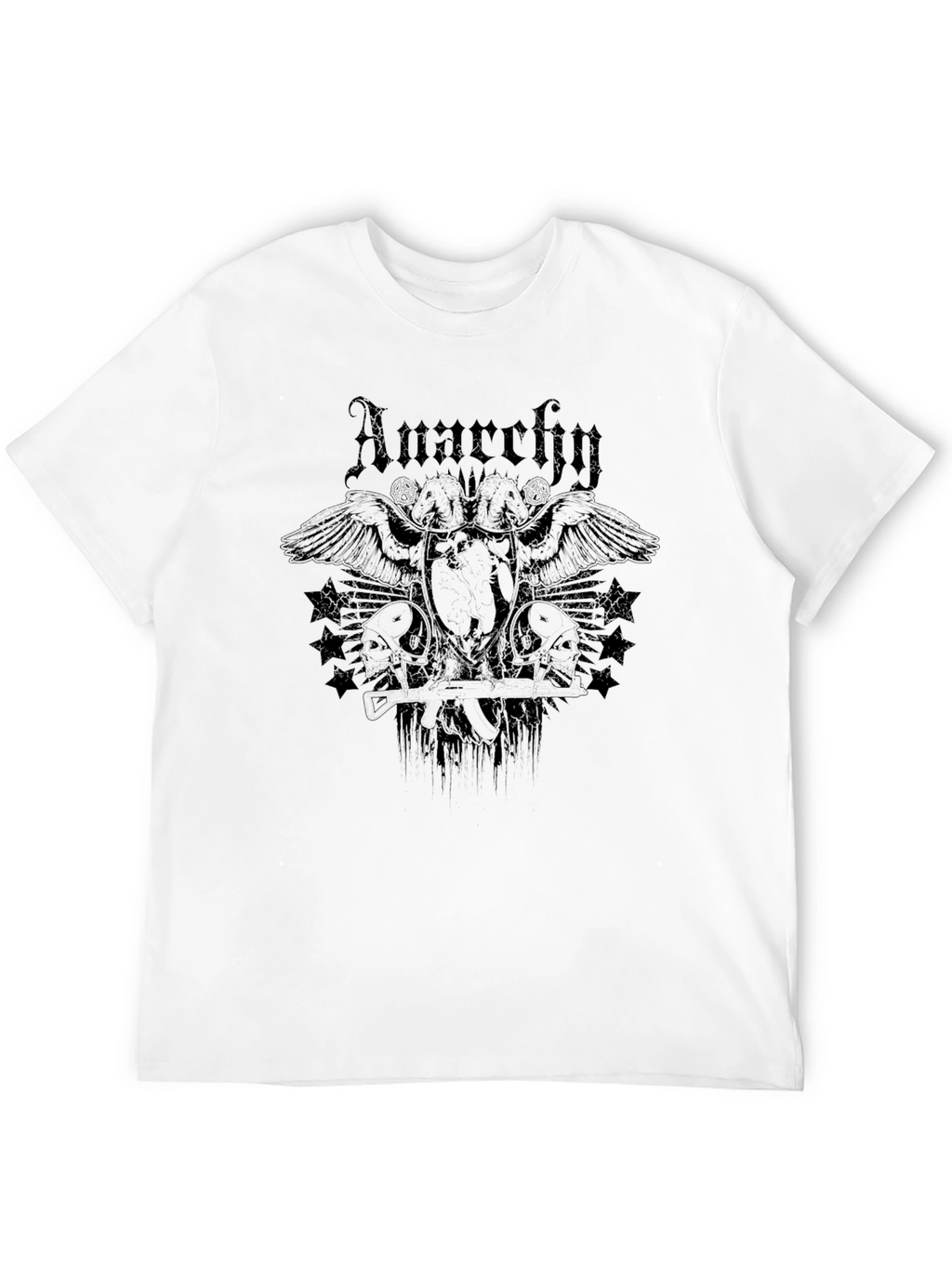 Anarchy Graphic Print Black T-Shirt
