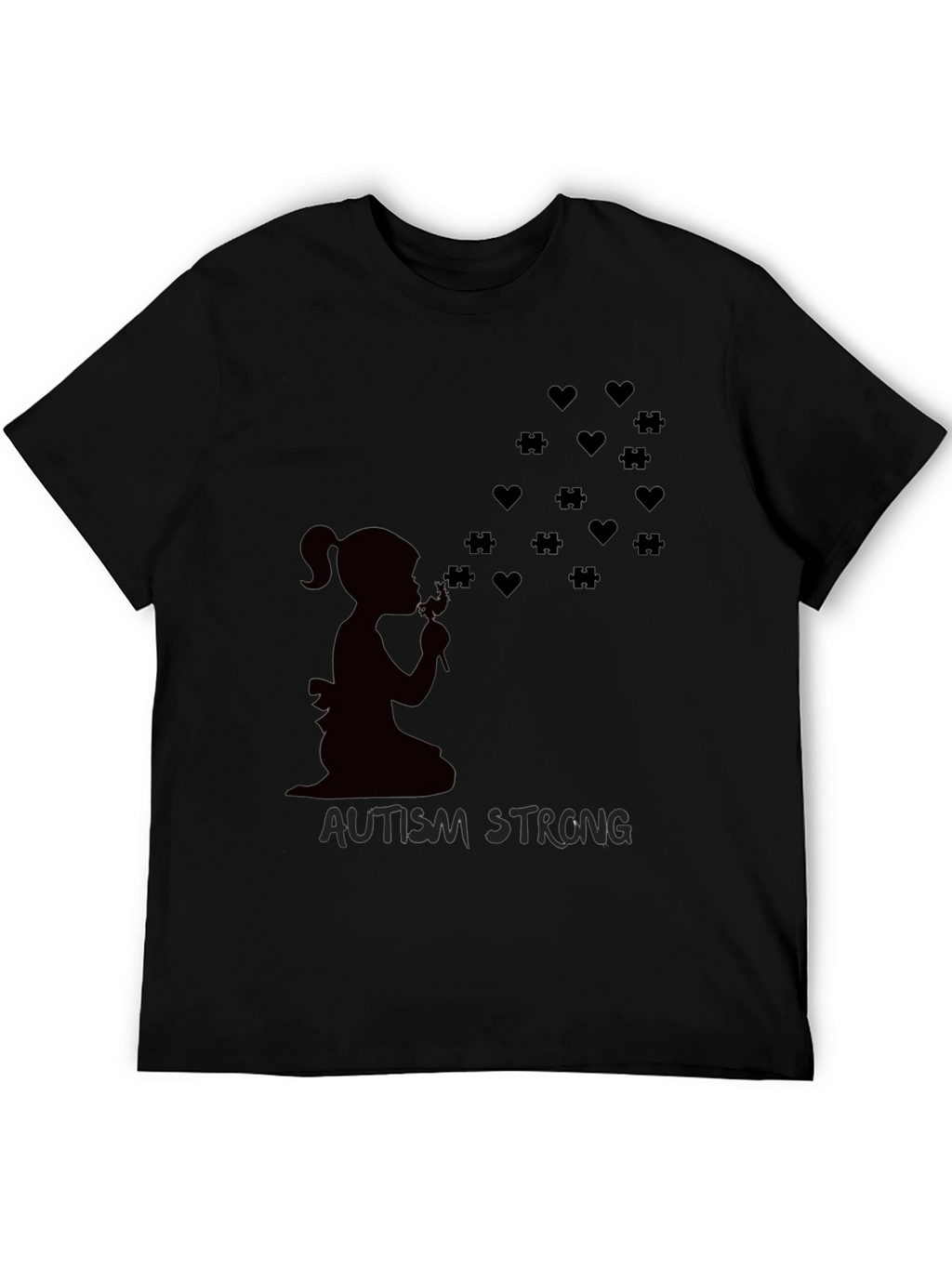 Autism Awareness T-Shirt: Blowing Hearts & Puzzle Pieces