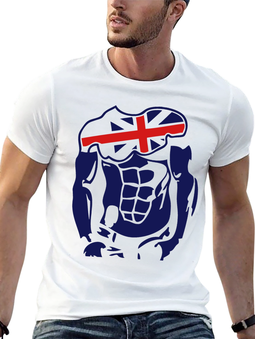 Icelandic Flag Abs Funny Gym T-Shirt