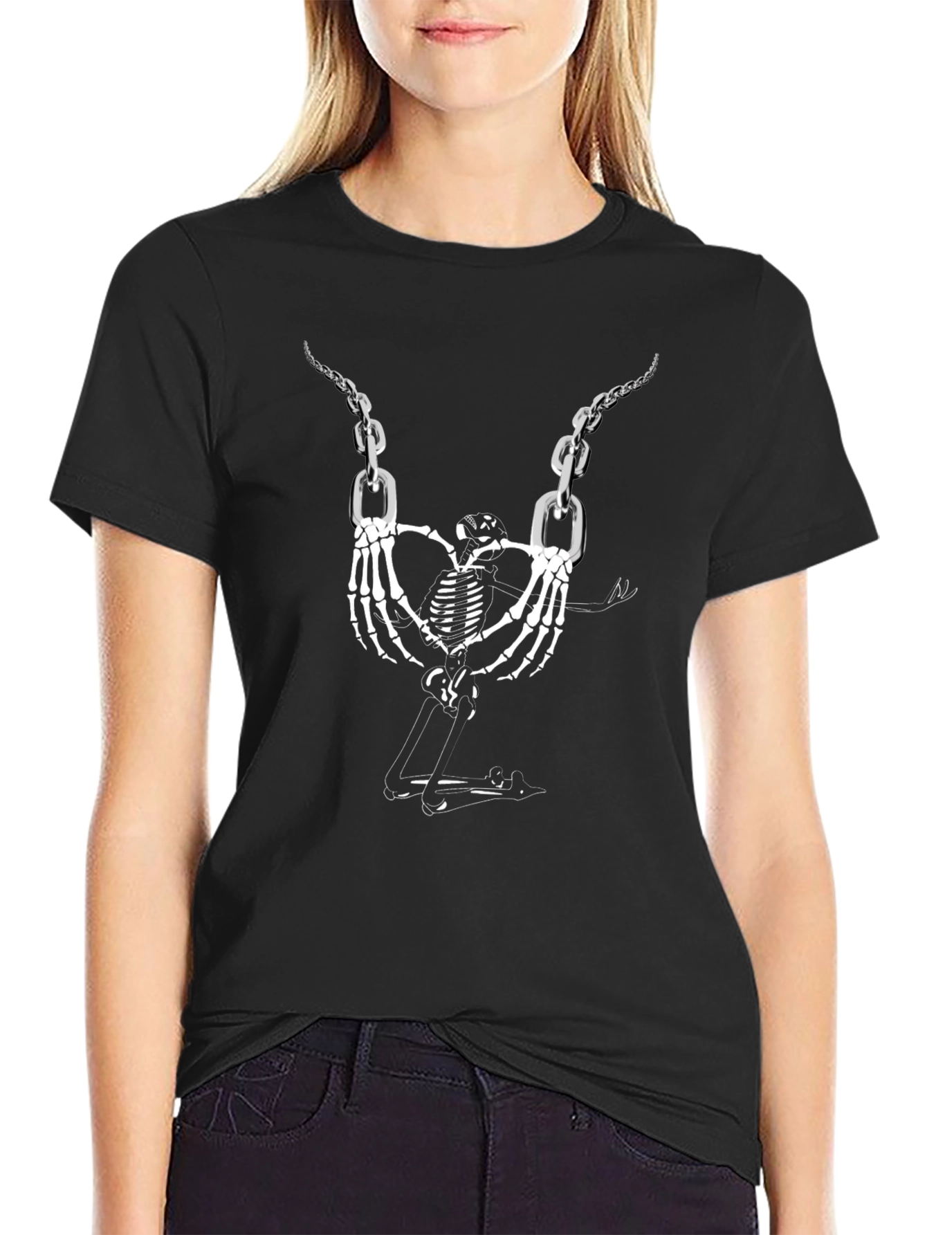 Skeleton Swing T-Shirt - Dark Humor Tee