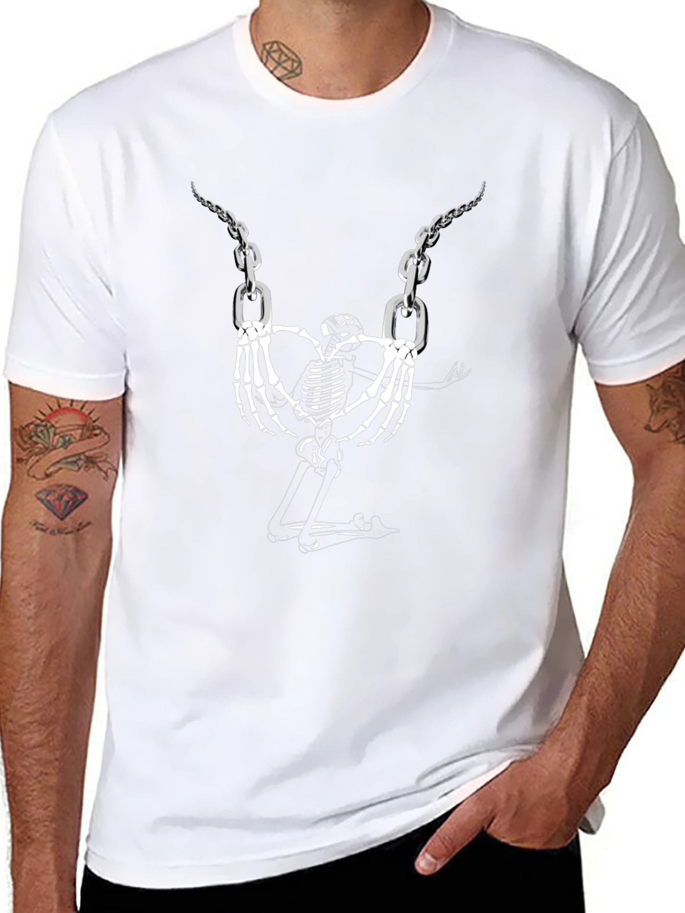 Skeleton Swing T-Shirt - Dark Humor Tee
