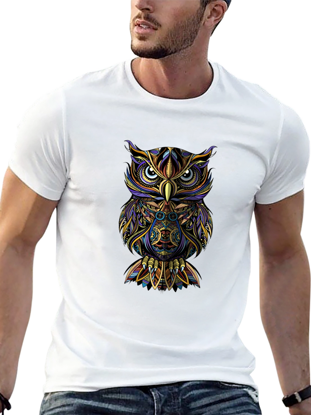 Owl Graphic Print T-Shirt