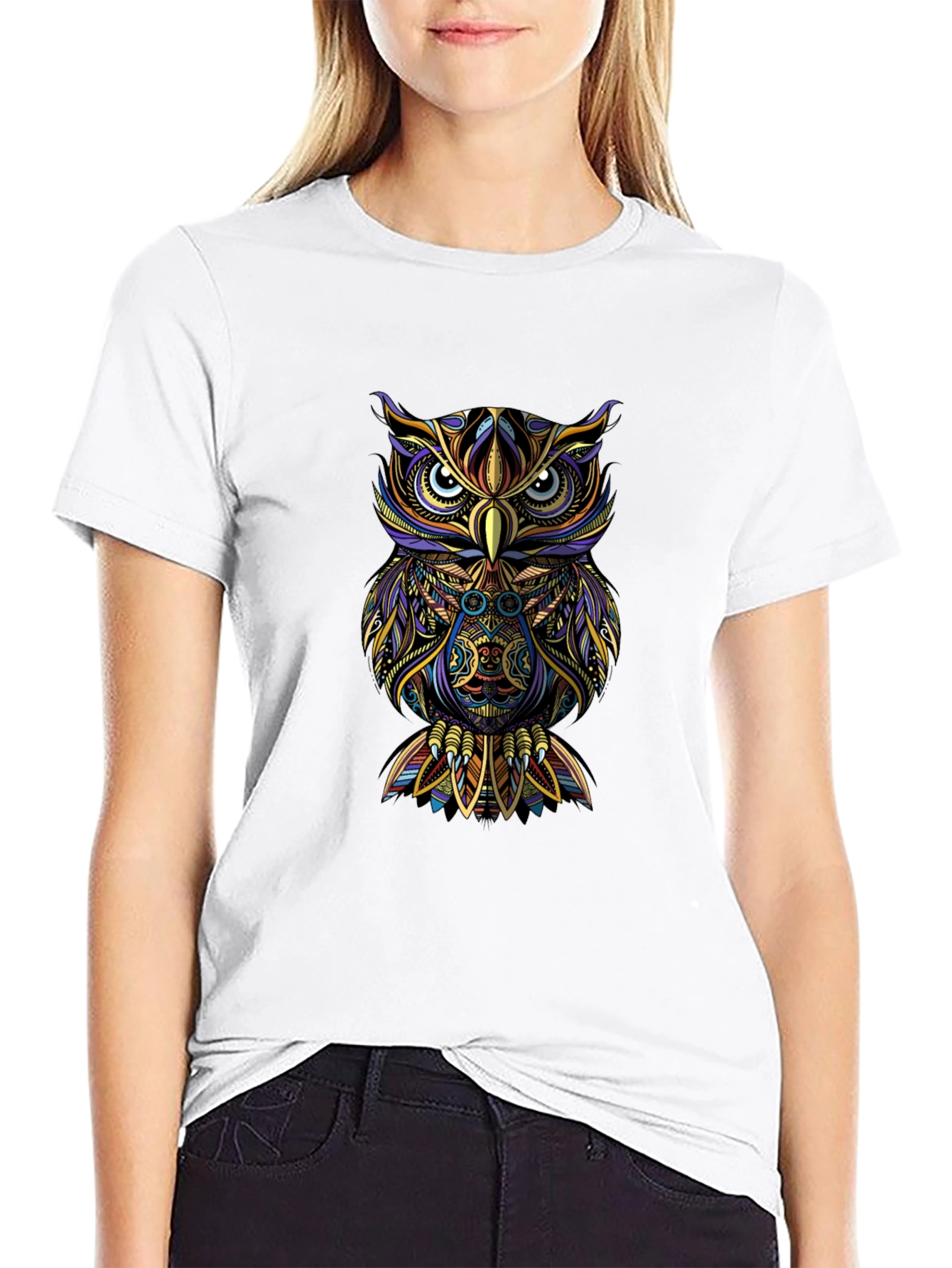 Owl Graphic Print T-Shirt