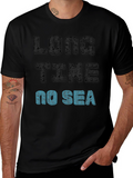 Long Time No Sea Graphic T-Shirt - Black