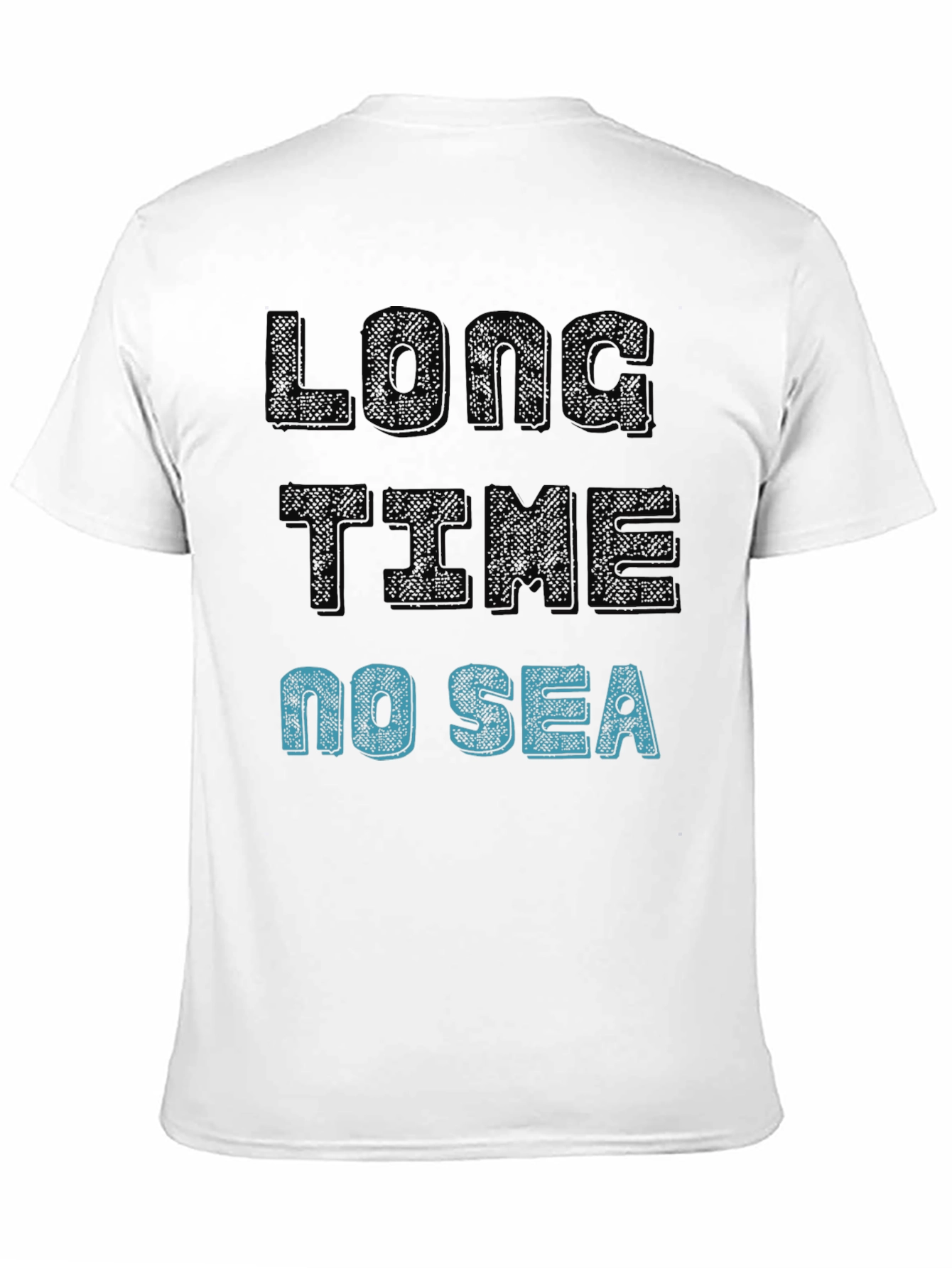 Long Time No Sea Graphic T-Shirt - Black