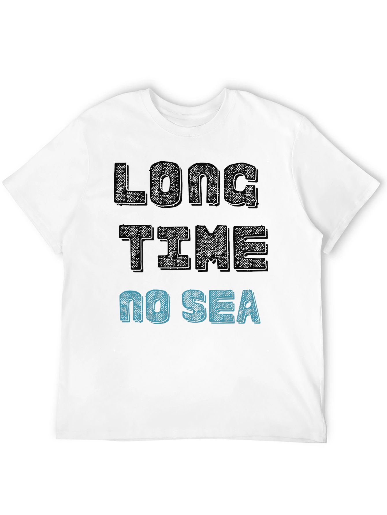 Long Time No Sea Graphic T-Shirt - Black