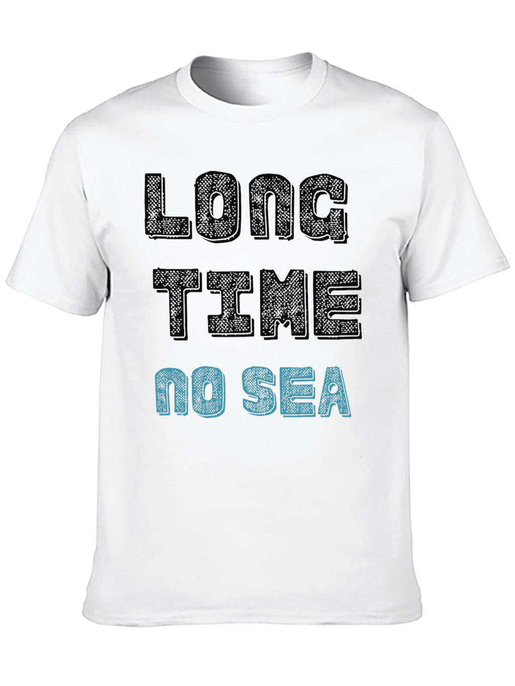 Long Time No Sea Graphic T-Shirt - Black