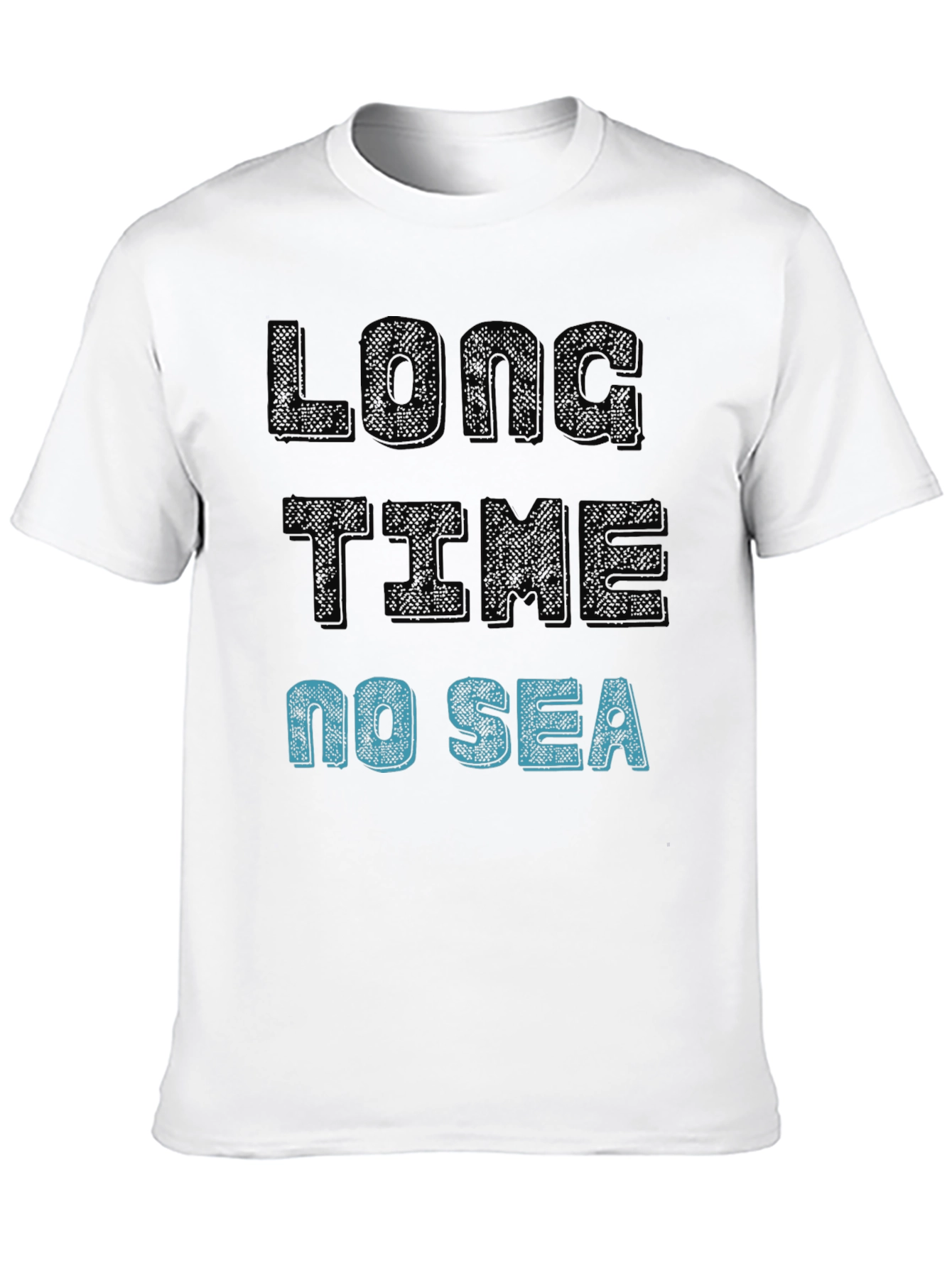 Long Time No Sea Graphic T-Shirt - Black