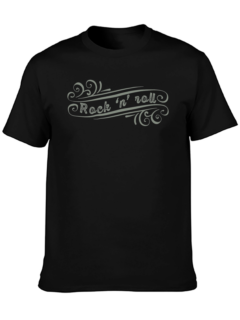 Rock n Roll Graphic Black T-Shirt