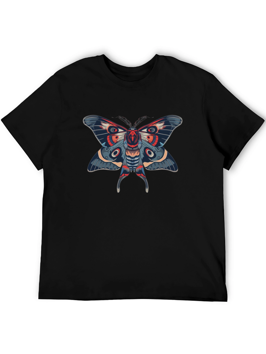 Moth Graphic Black T-Shirt