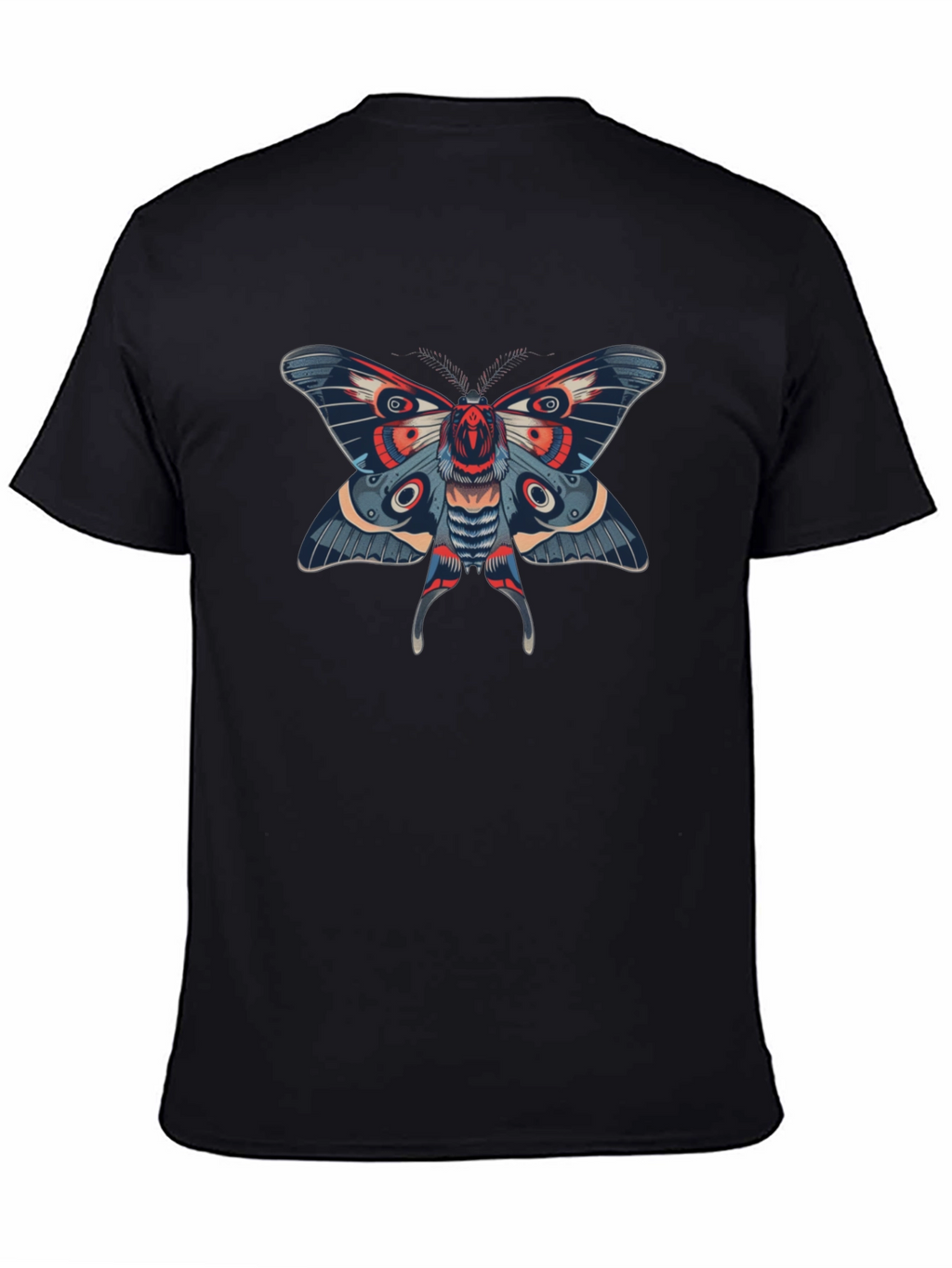 Moth Graphic Black T-Shirt